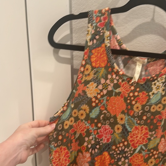 EUC Matilda Jane MJC Flower Floral Tank Top Ruffle Sleeveless - Picture 3 of 7